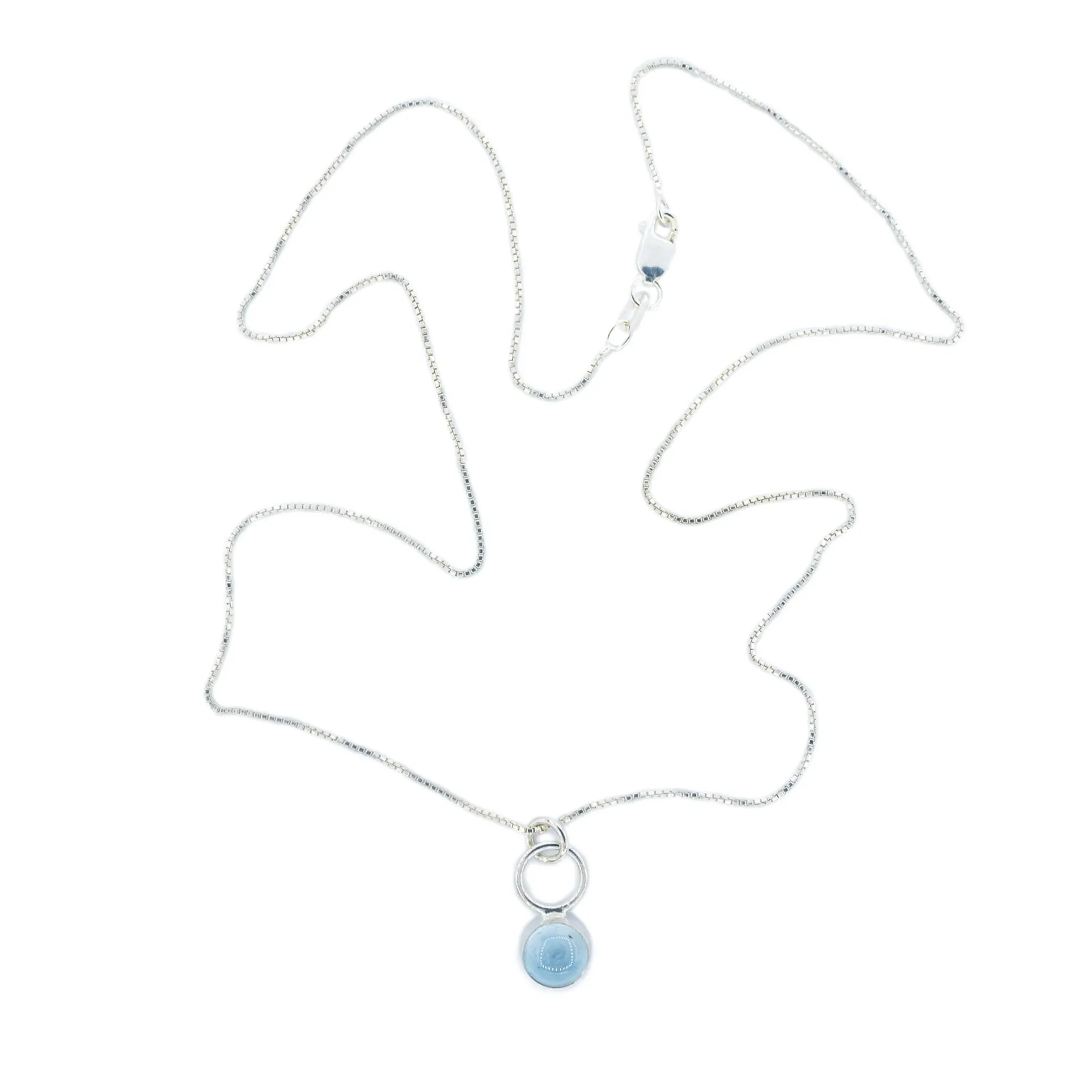 Hana - 5mm Aquamarine Drop Focus Necklace