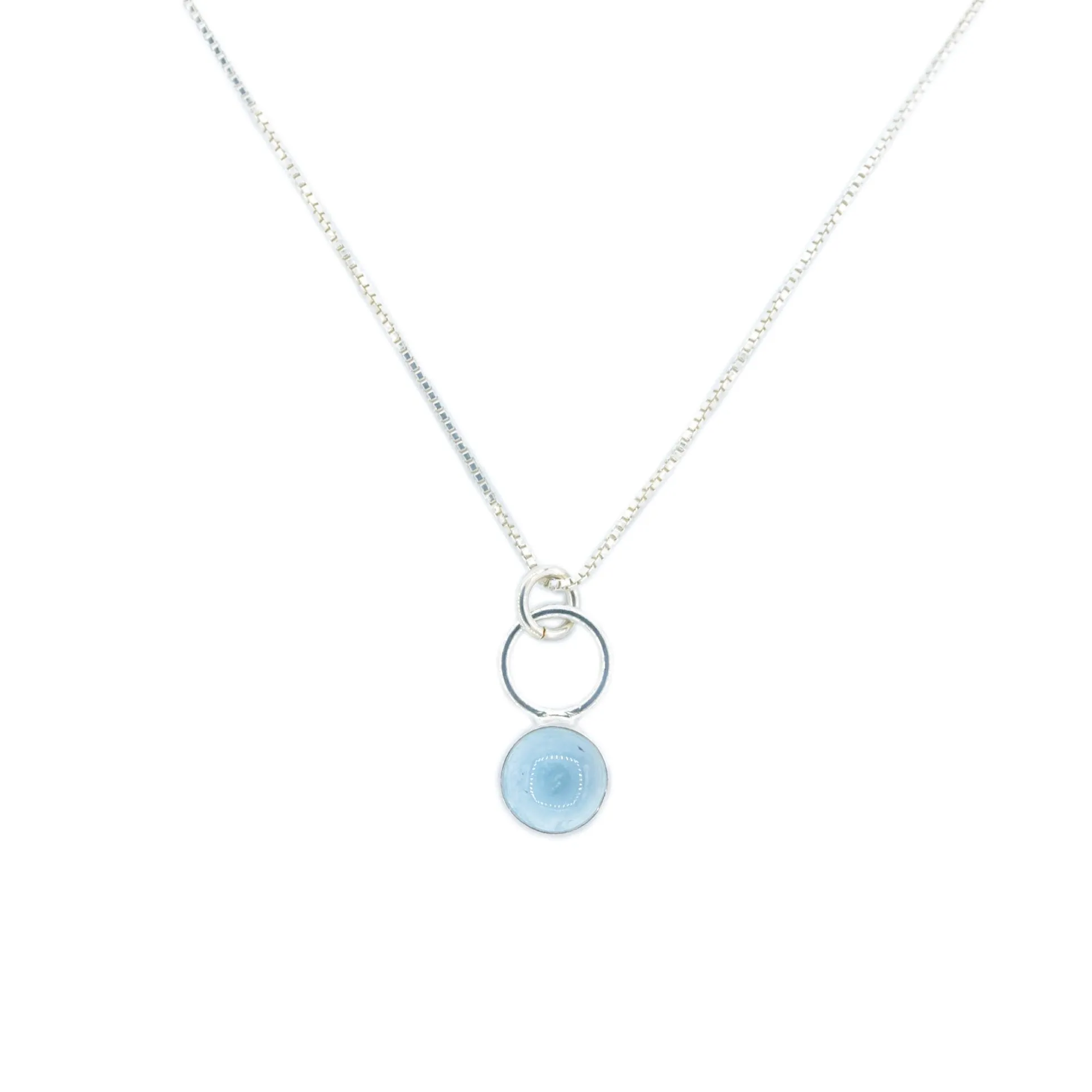 Hana - 5mm Aquamarine Drop Focus Necklace