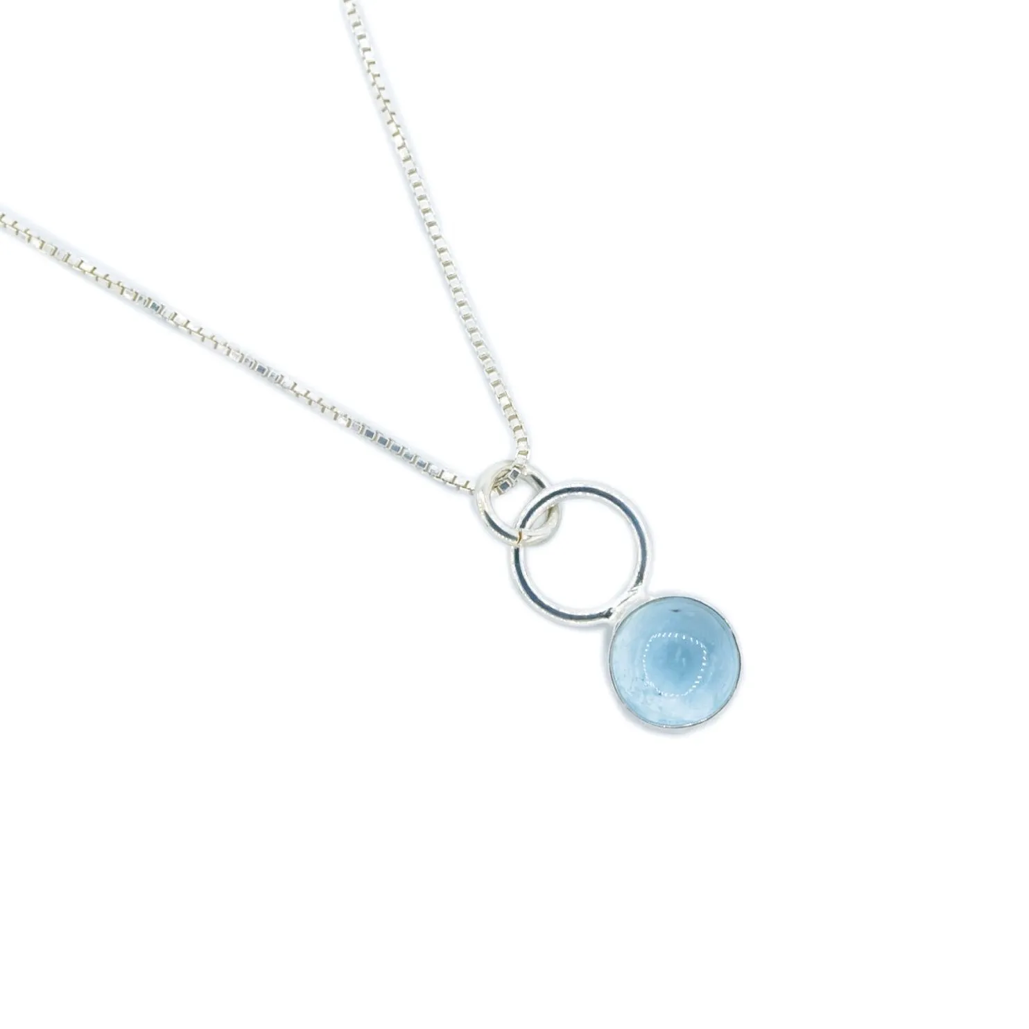 Hana - 5mm Aquamarine Drop Focus Necklace