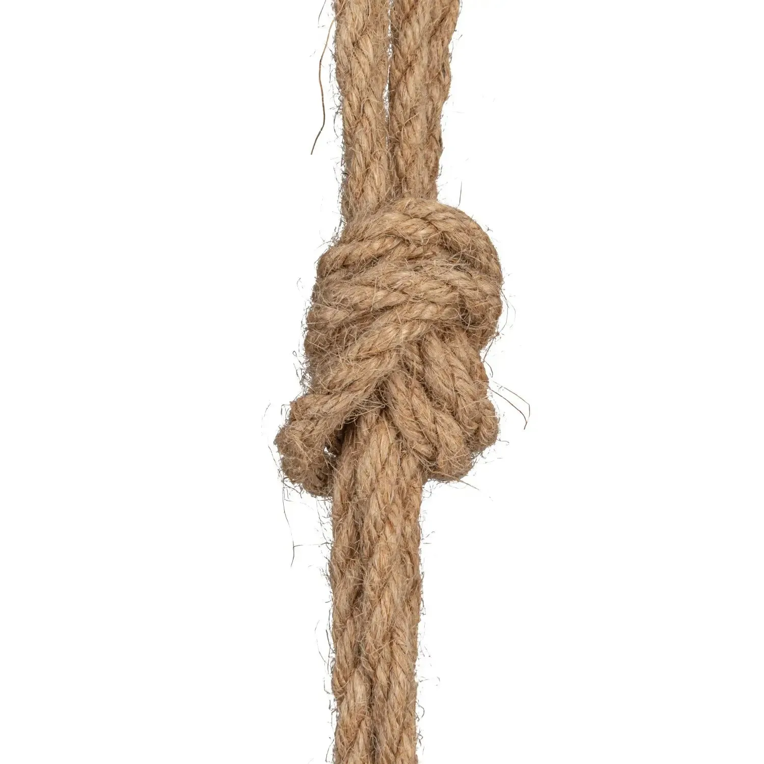 HANGING COARSE STONEWARE PLANTER W JUTE ROPE HANGER