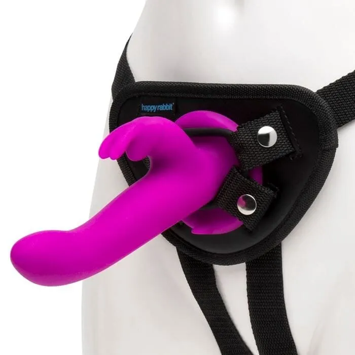 Happy Rabbit Vibrating Strap-On Kit with 15 Vibration Functions
