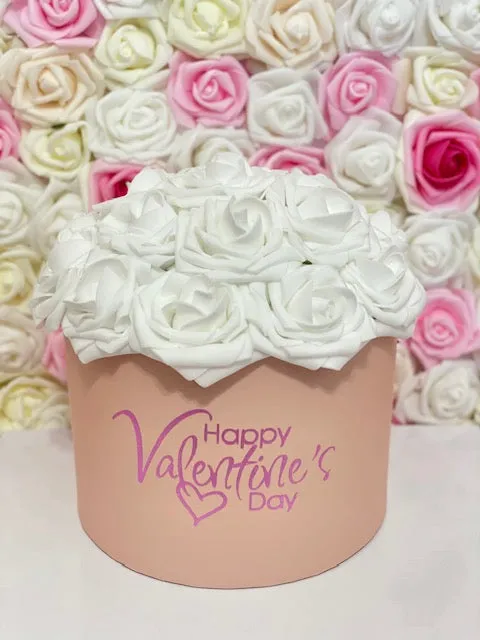 Happy Valentine's Rose Hat Box