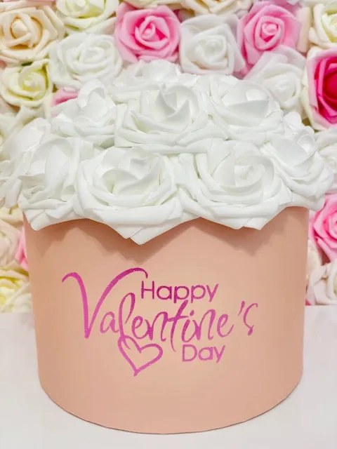 Happy Valentine's Rose Hat Box