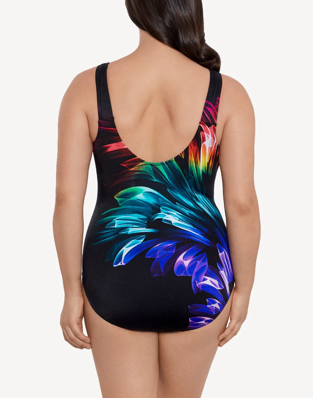 Hard Candy Panel Scoop Back High Neck One Piece