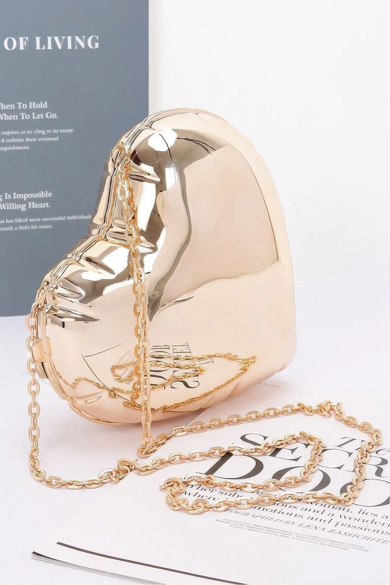 Heart Shape Acrylic Case Bag