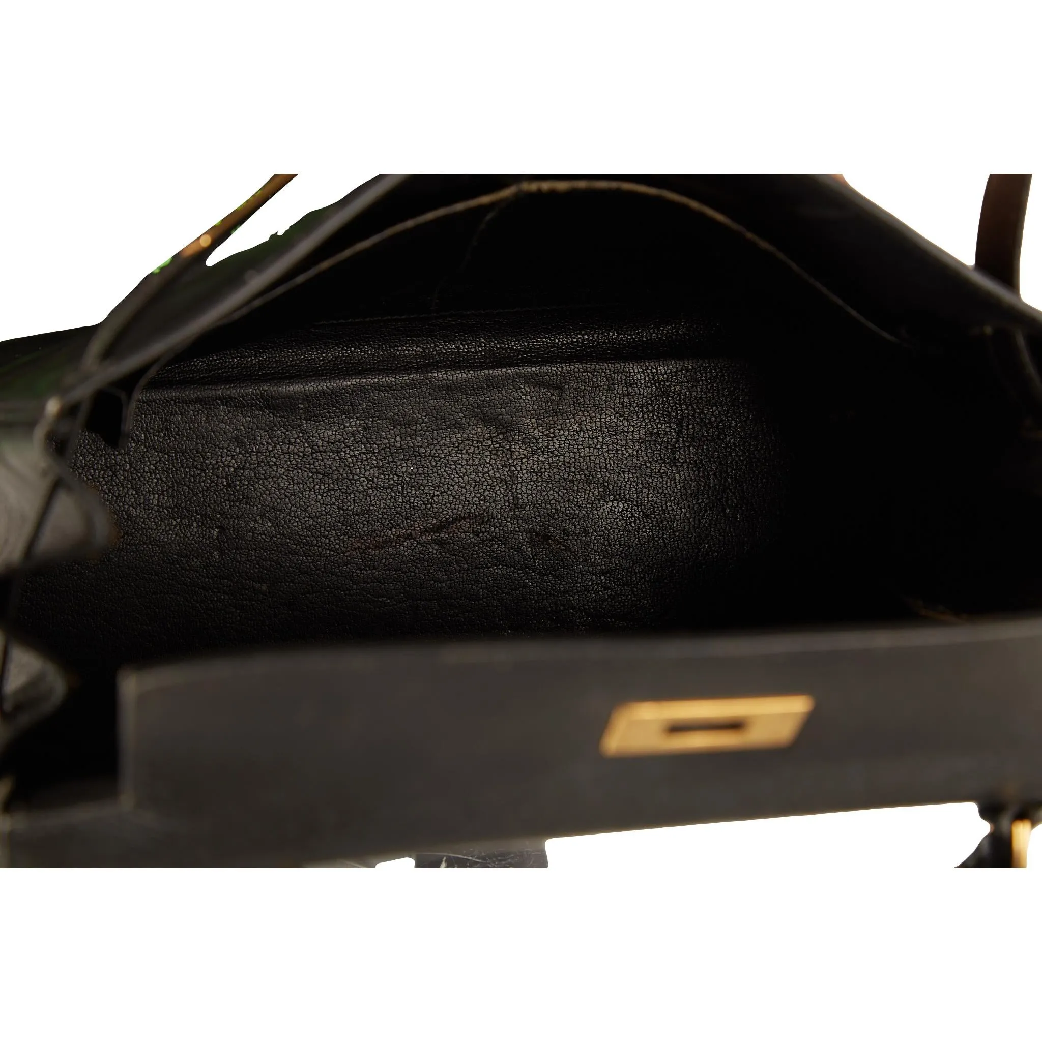 Hermes Black Kelly 28 Bag