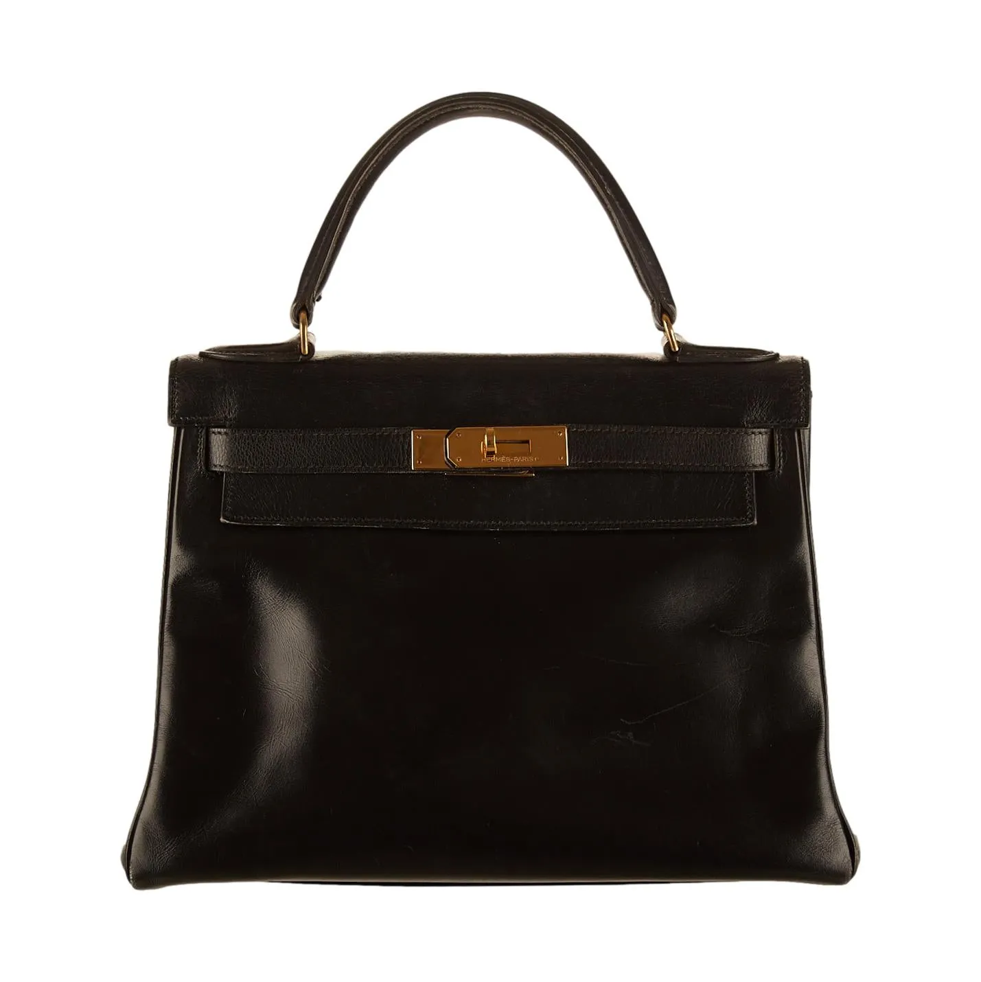 Hermes Black Kelly 28 Bag