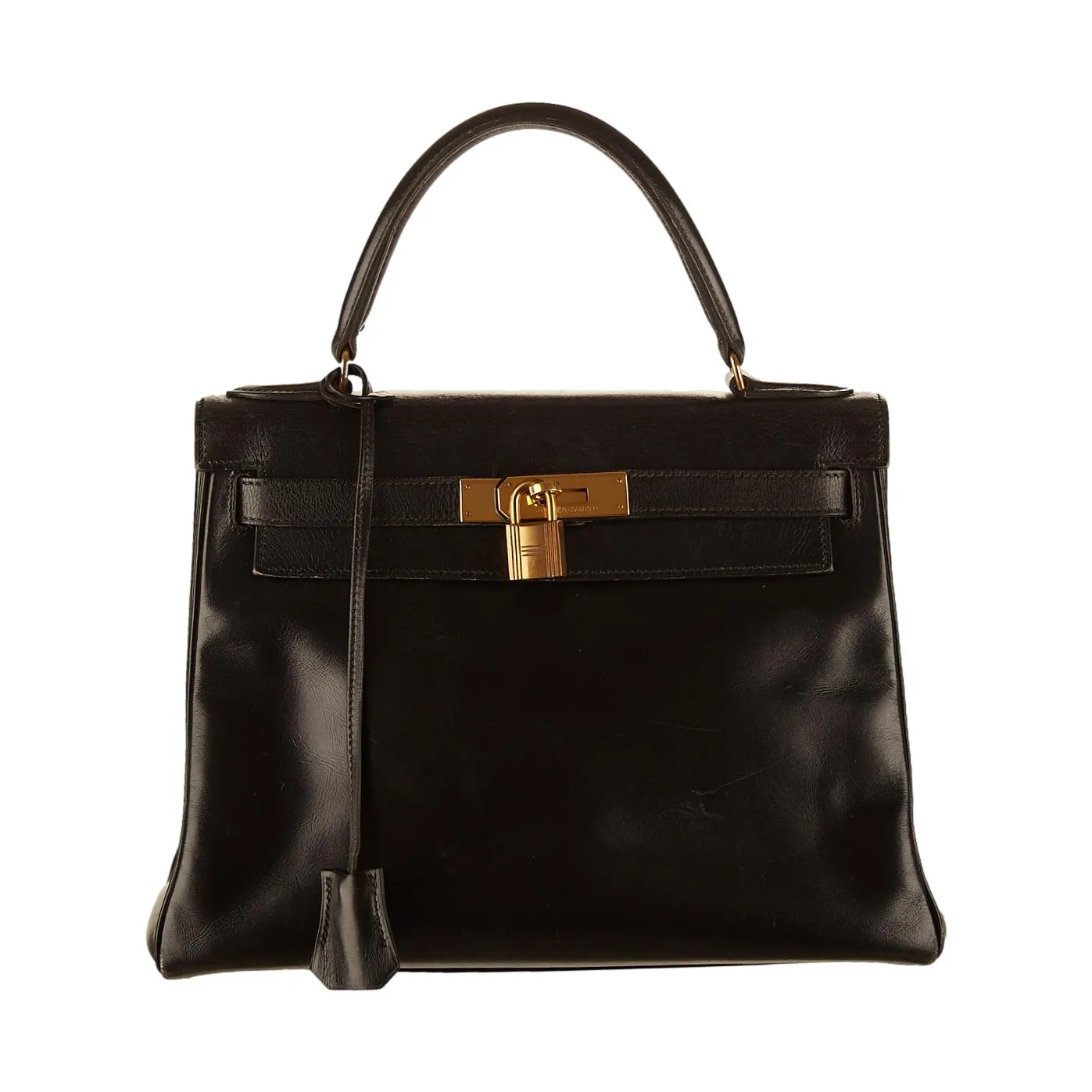 Hermes Black Kelly 28 Bag