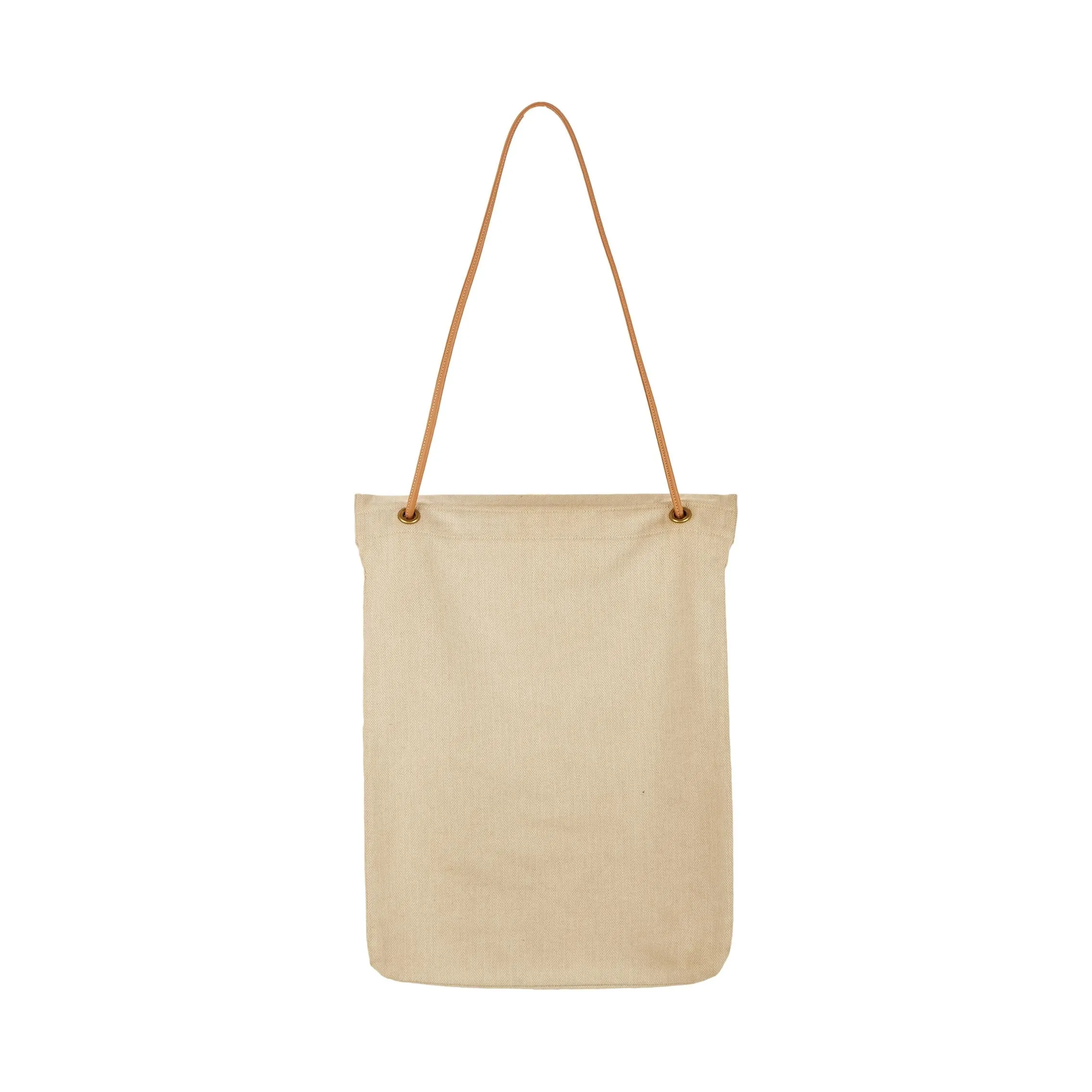 Hermes Natural Canvas Logo Tote