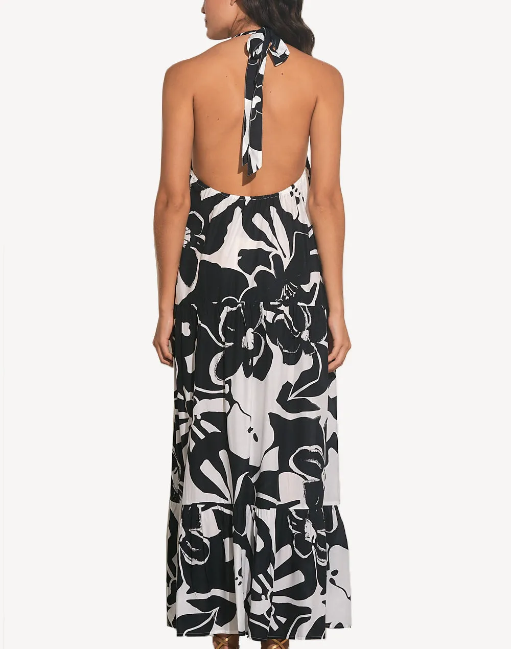 Hibiscus Halter Maxi Dress