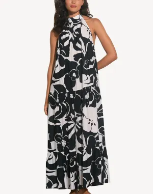 Hibiscus Halter Maxi Dress