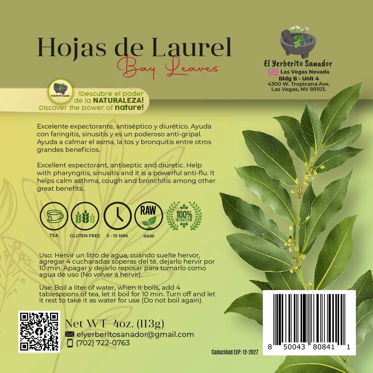 Hojas del Laurel