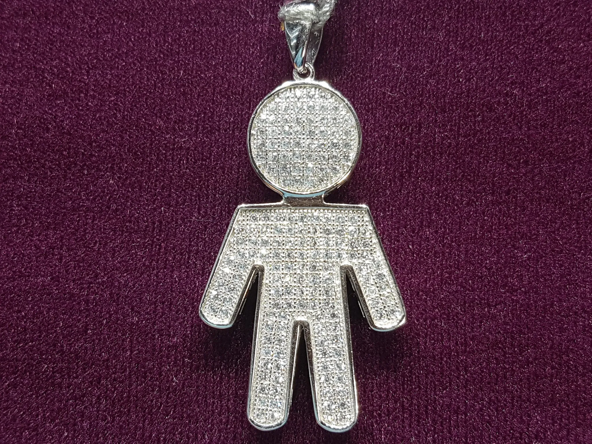 Iced Out Boy / Male Pendant CZ (Silver)