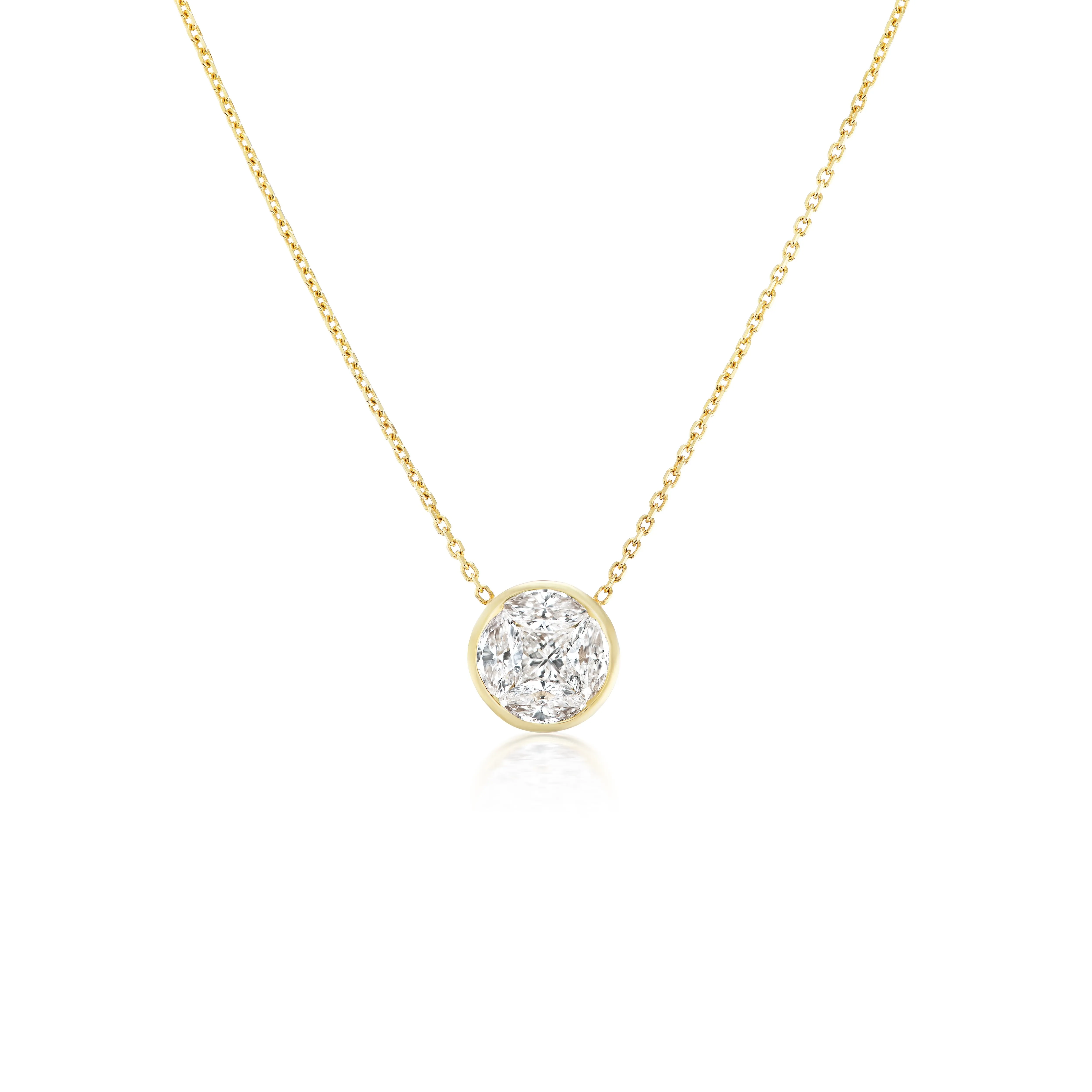 Illusion Round Diamond Pendant