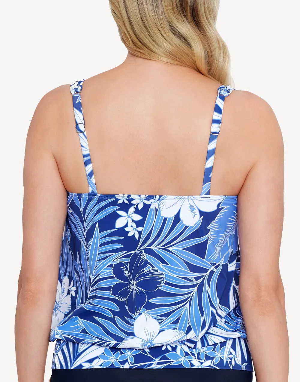 In My Blues Blouson Tankini Top