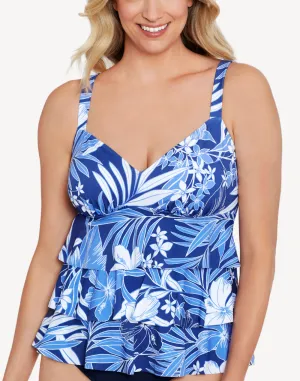 In My Blues Tiered Tankini Top