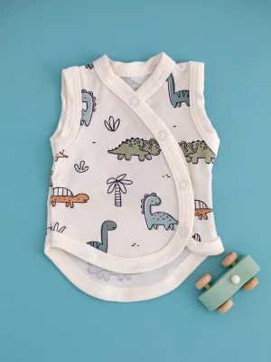 Incubator Vest, Cream Dino Buddies