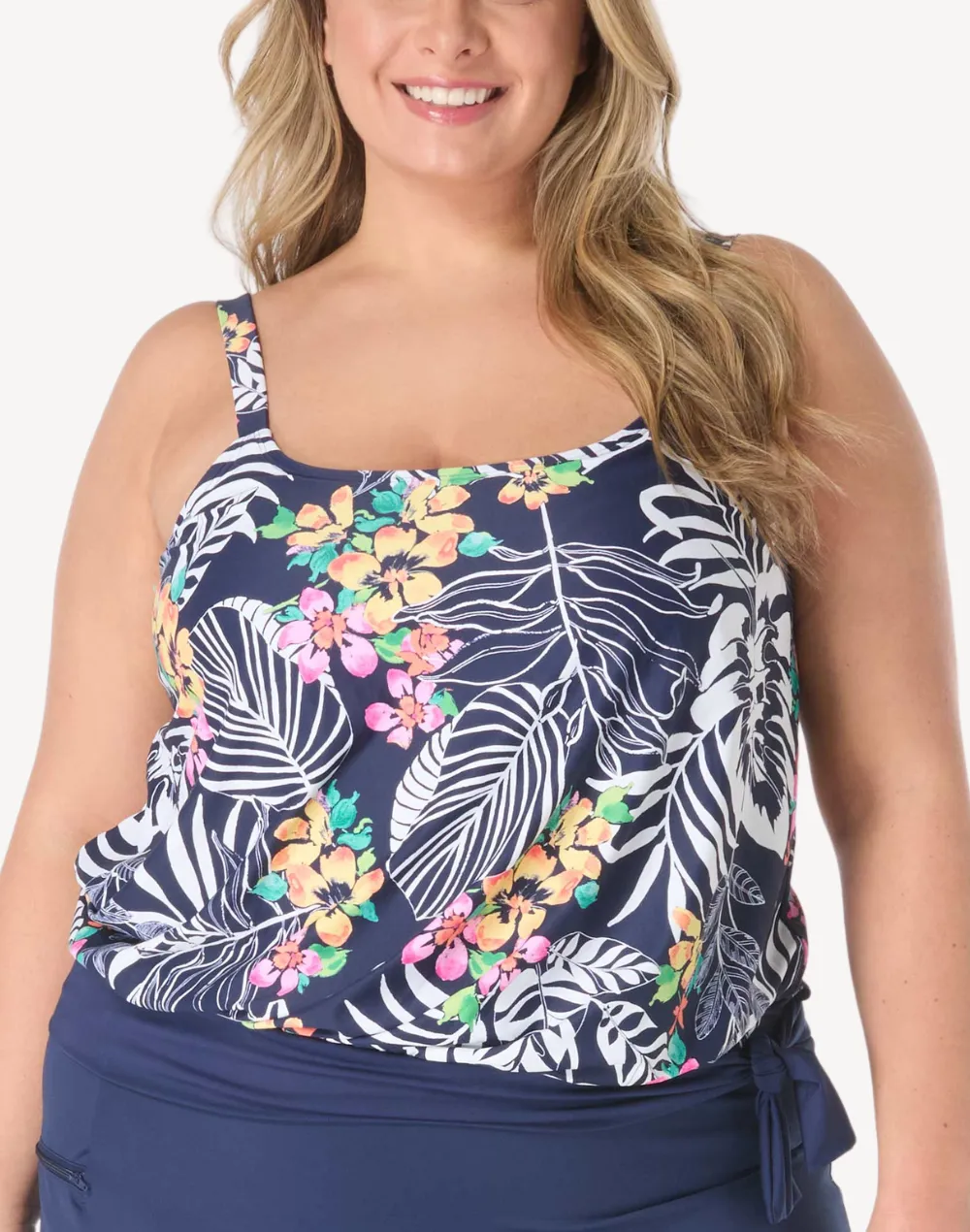 Indigo Jungle Sarah Plus Size Tankini Top