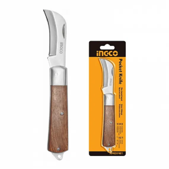 Ingco Foldable Bent Pocket Knife - HPK01981