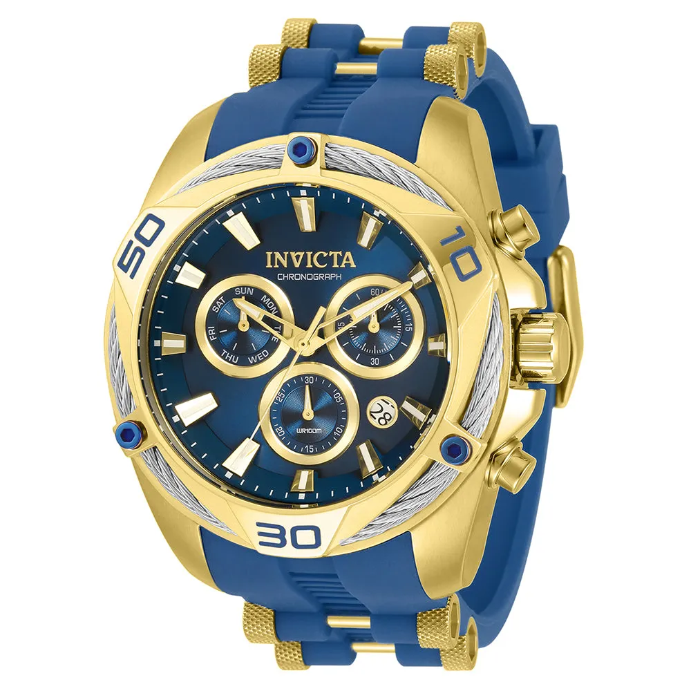 INVICTA Bolt Men's 50mm Stainless Steel Gold Blue dial Z60 FE Quartz