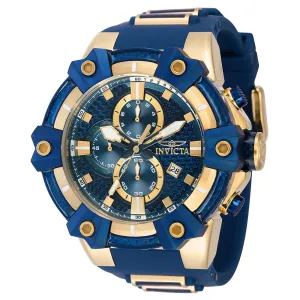 INVICTA Carbon Hawk Men's 54mm Stainless Steel Gold Blue dial VD57 Quartz