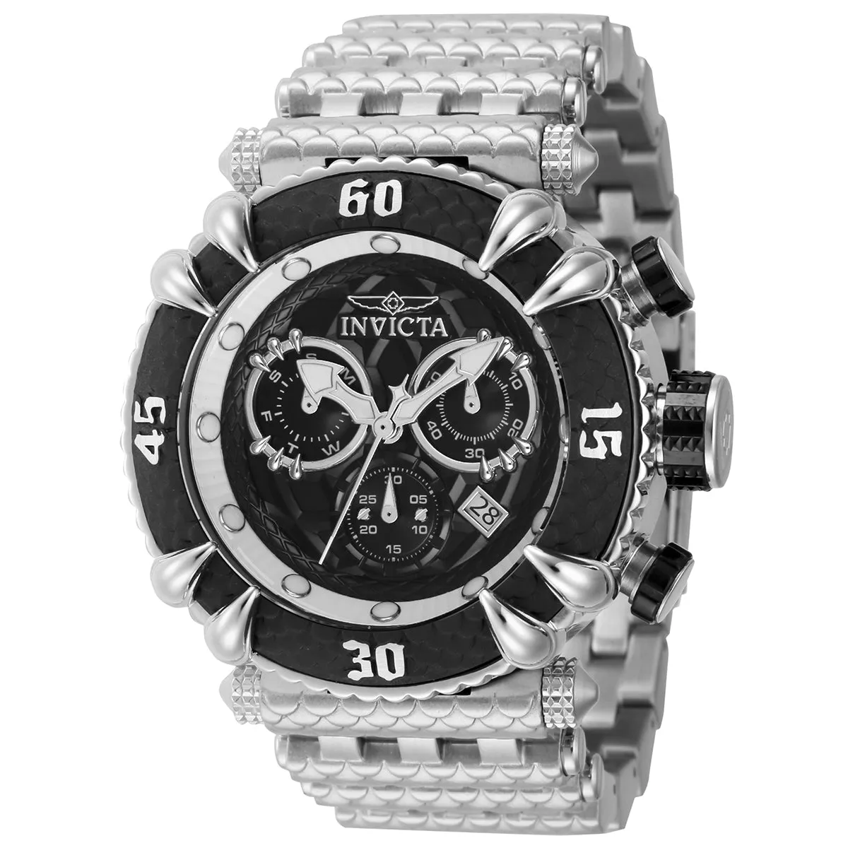INVICTA Subaqua Men's 52mm Stainless Steel Silver Black dial Z60 Quartz