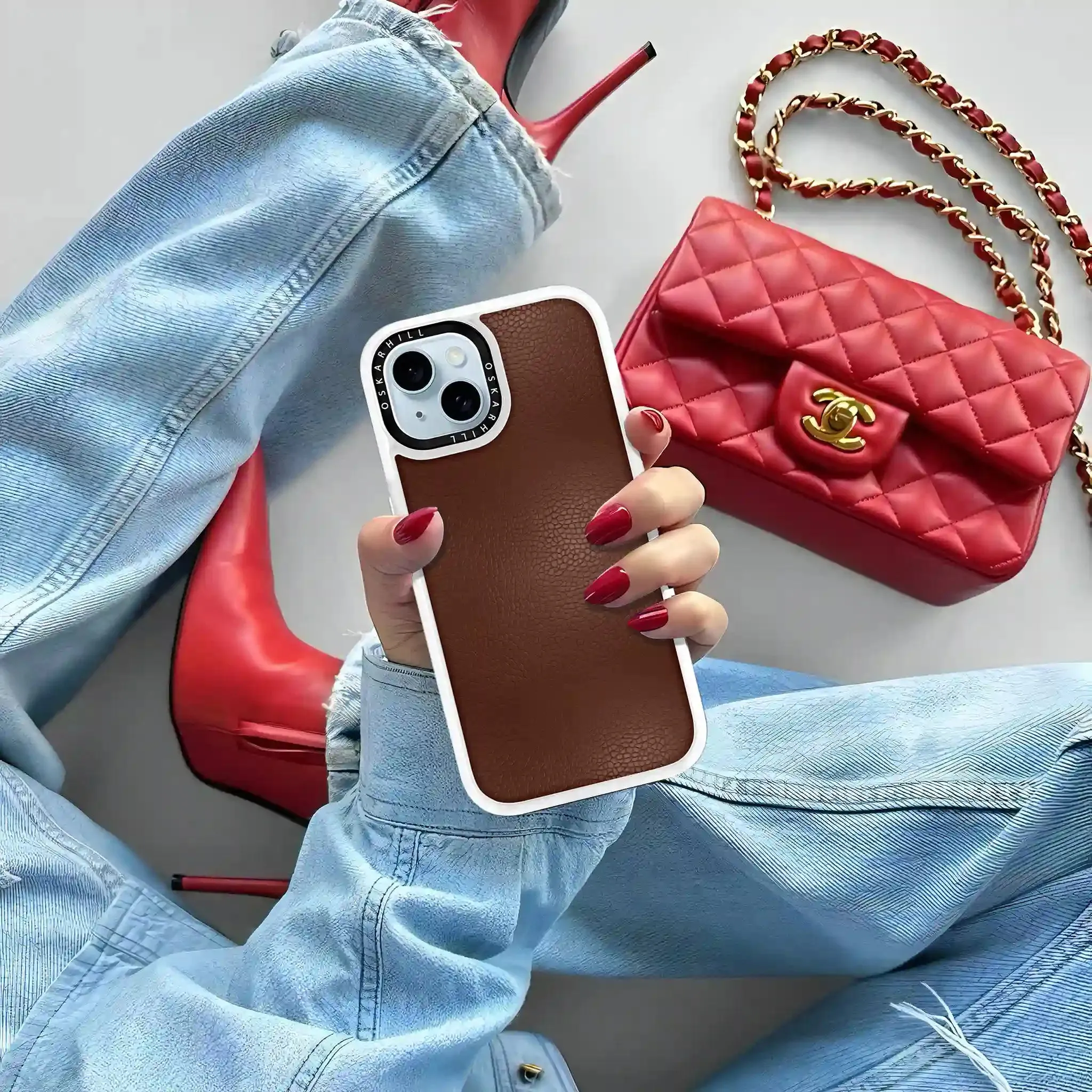 iPhone 13 Mini Case Classic Leather — Seal Brown