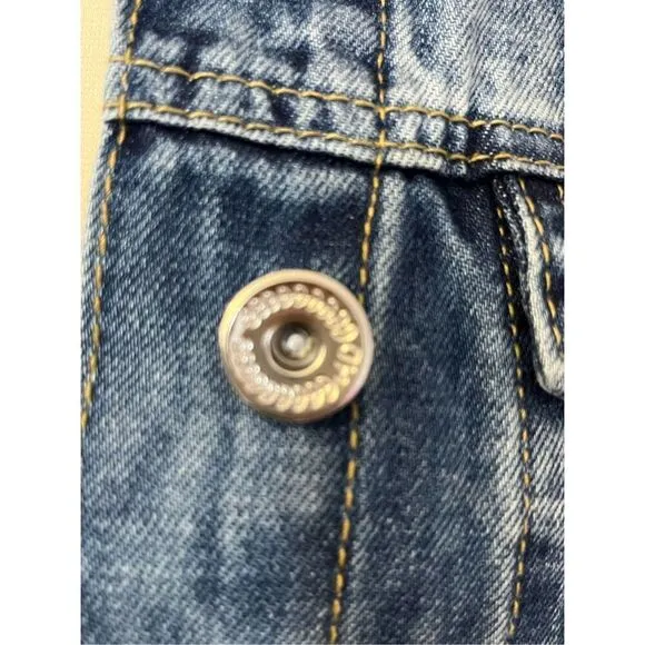 JAASE Embroidered Boho Denim Jean Jacket M