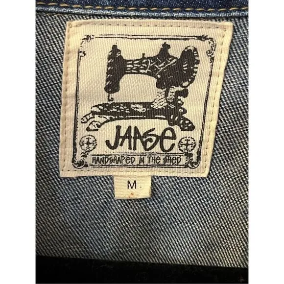 JAASE Embroidered Boho Denim Jean Jacket M