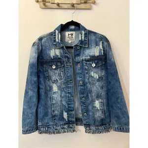 JAASE Embroidered Boho Denim Jean Jacket M
