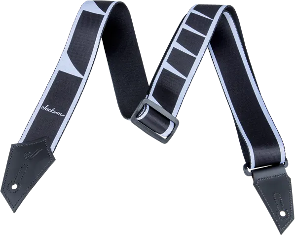 Jackson® Strap with Sharkfin Inlay Pattern, Black/White