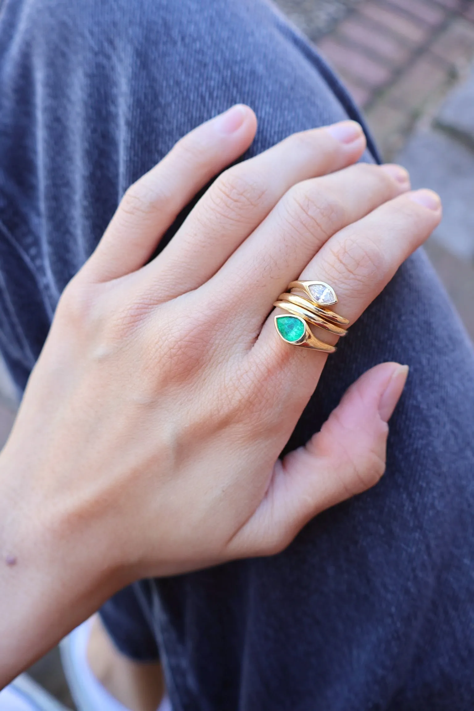 Jardin Emerald Snake Ring