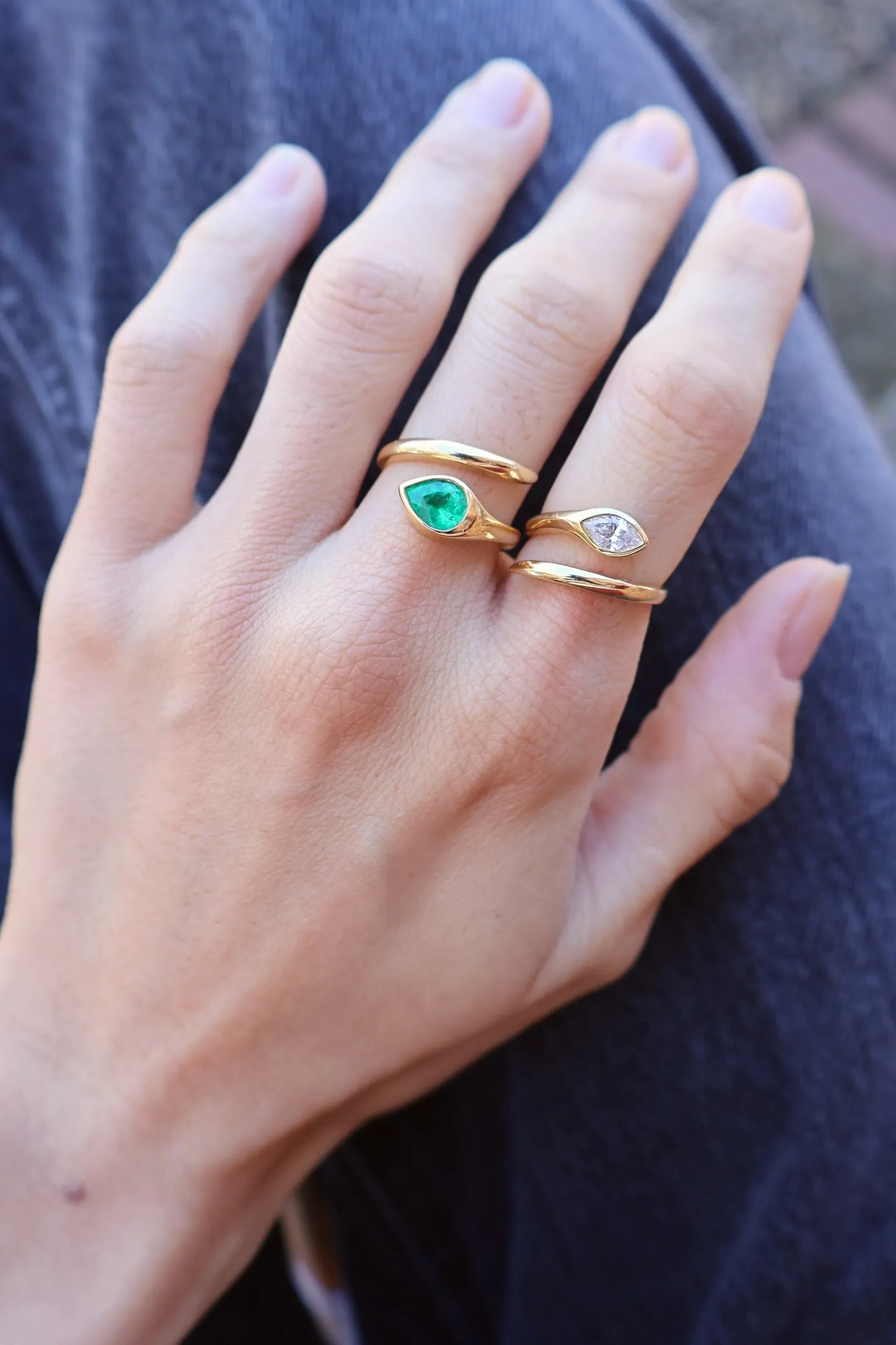 Jardin Emerald Snake Ring