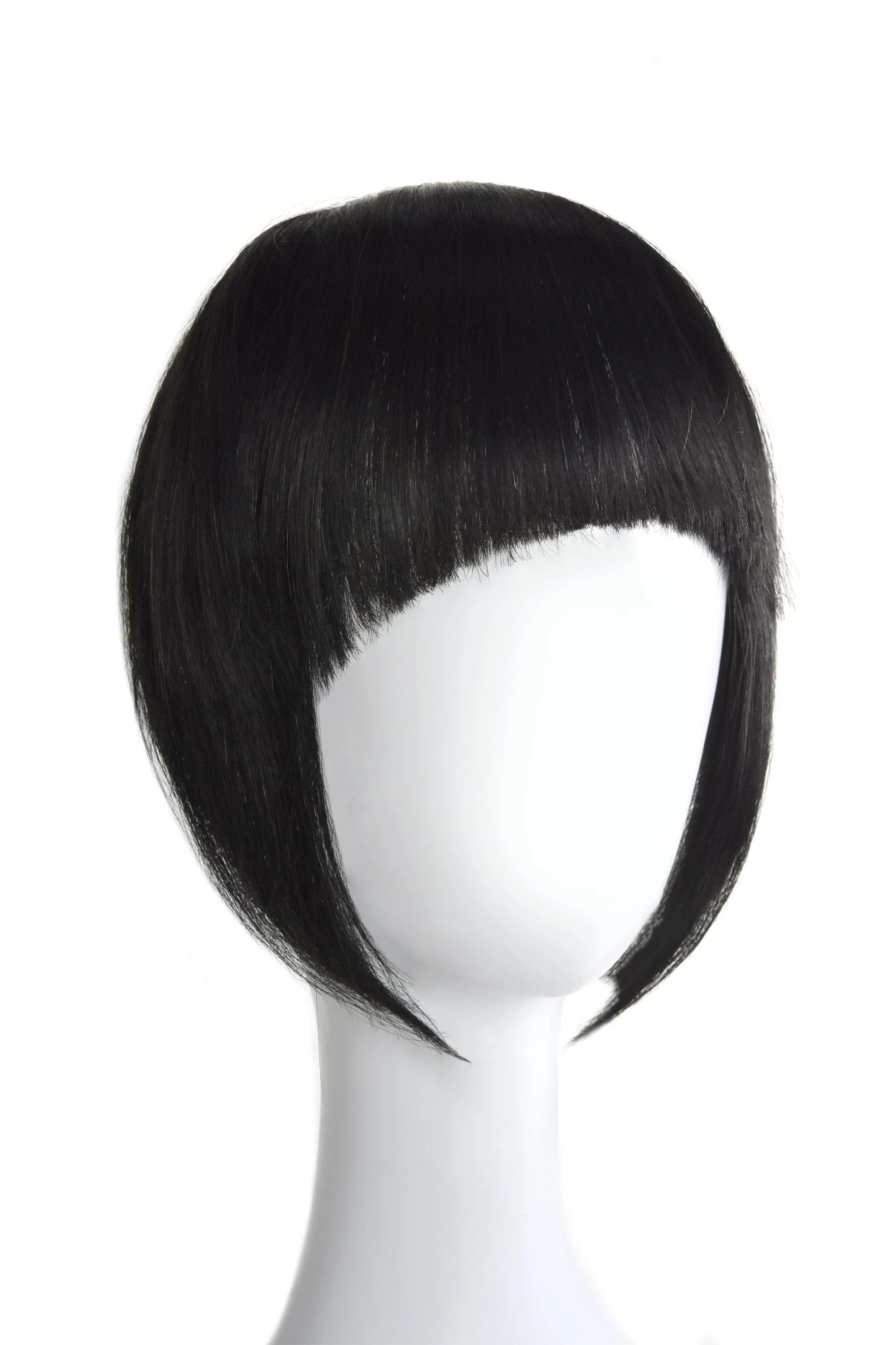 Jet Black Clip In Fringe (#1)