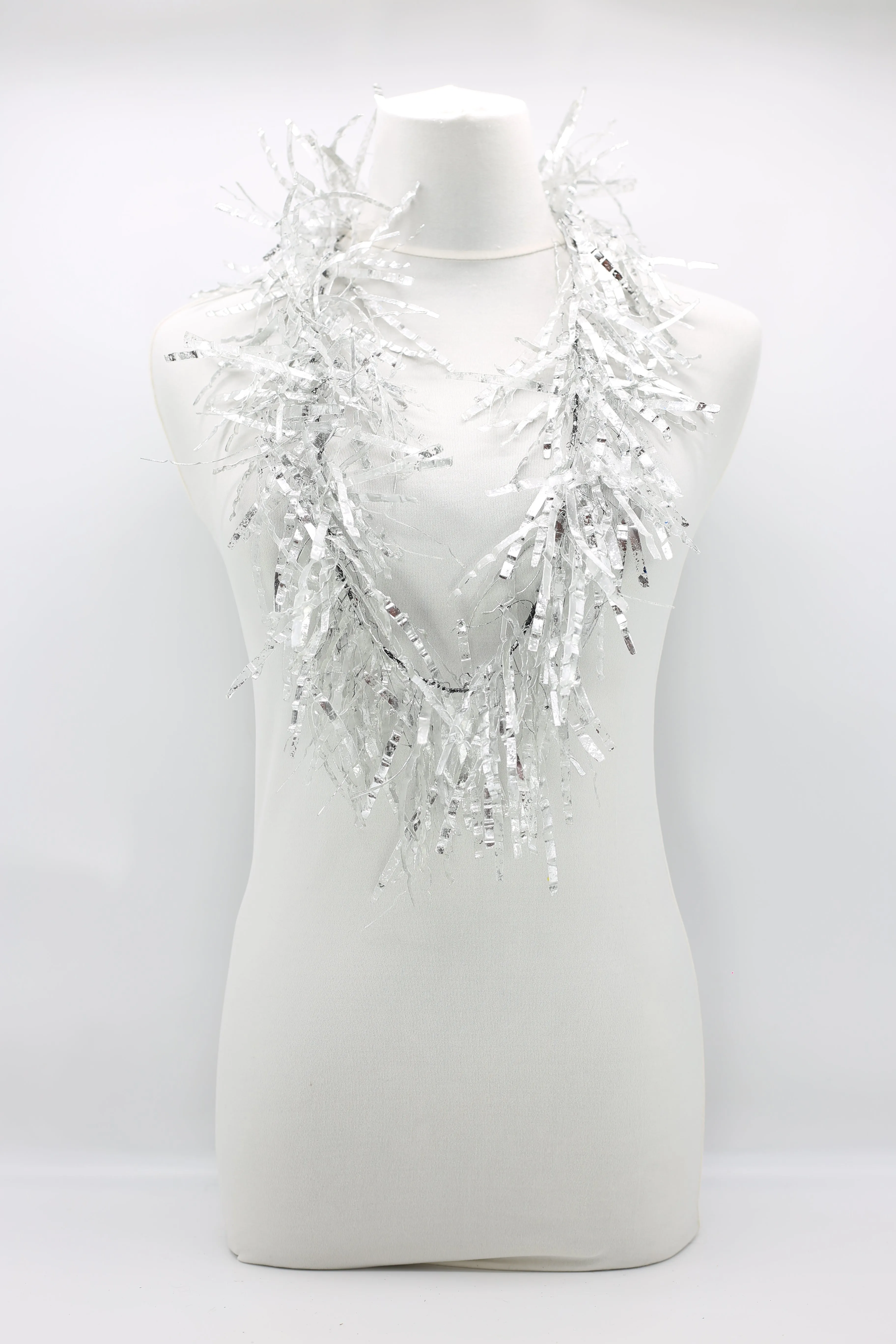 Jimi Hendrix Recycled Plastic Bottle Fringe Necklace - Hand gilded