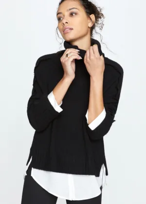 Jolie Fringe Layered Looker (Black)