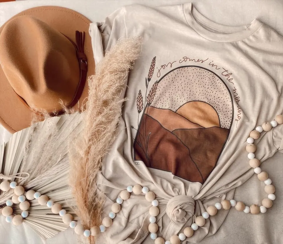 Joy Comes in the Morning Boho Graphic Tee