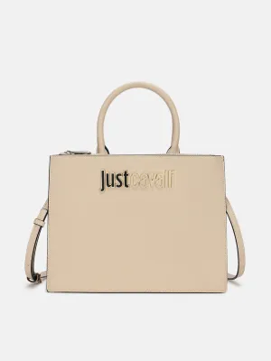Just Cavalli Women Beige Solid Handheld Bag