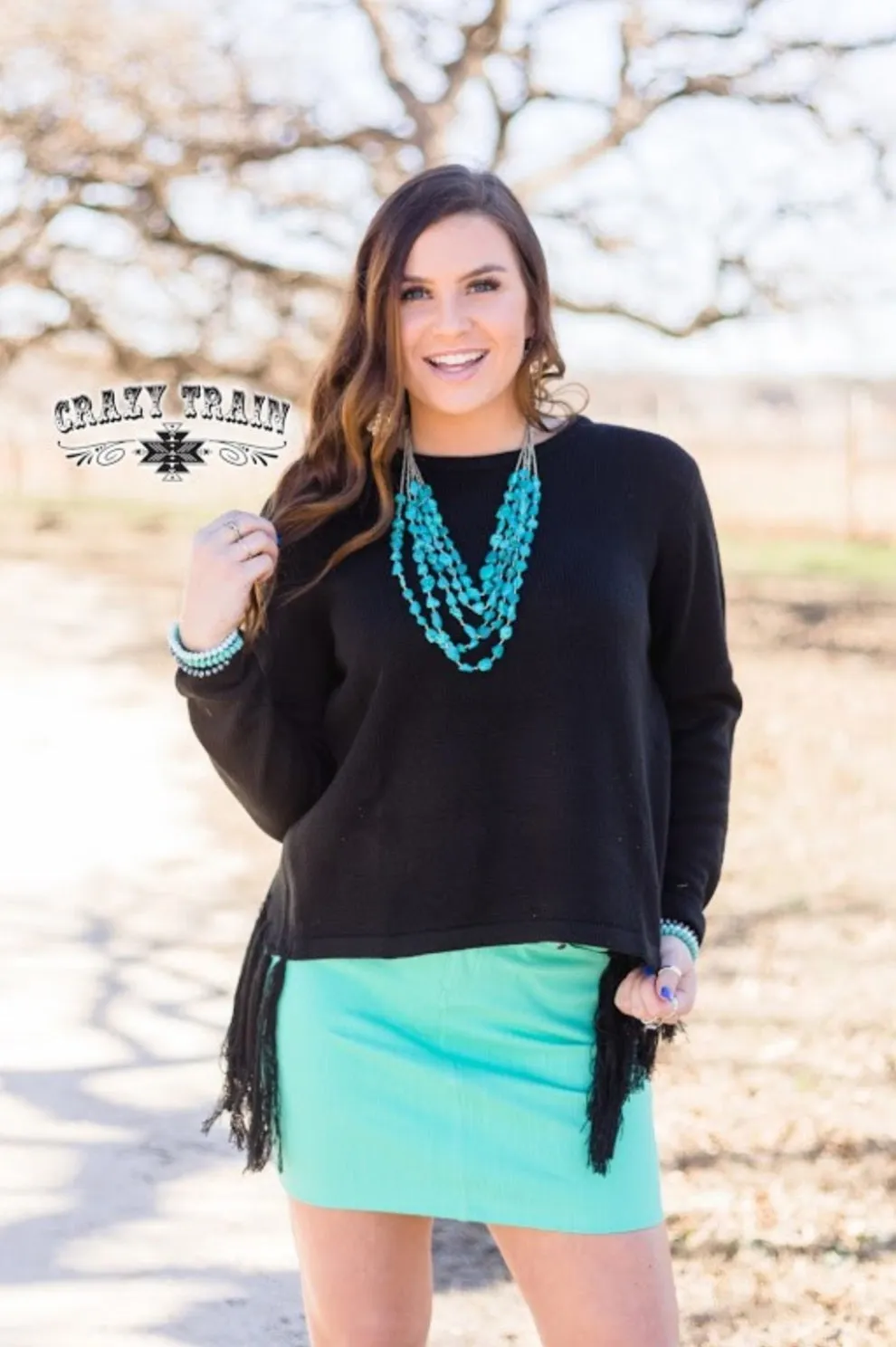 Kiowa Fringe Back Sweater
