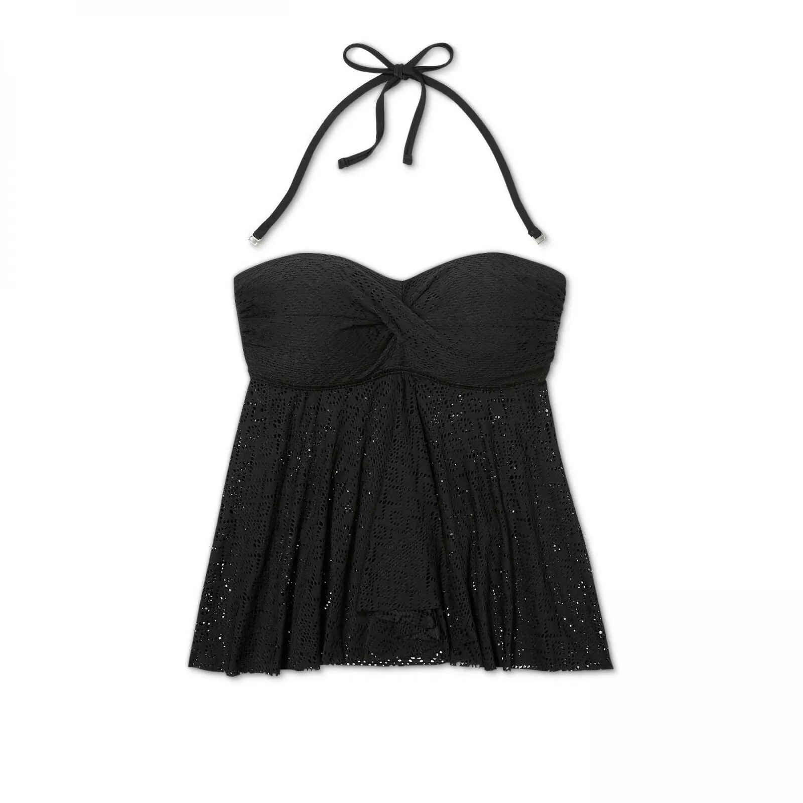 Kona Sol Women's Crochet Flyaway Tankini Top