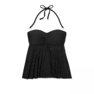 Kona Sol Women's Crochet Flyaway Tankini Top