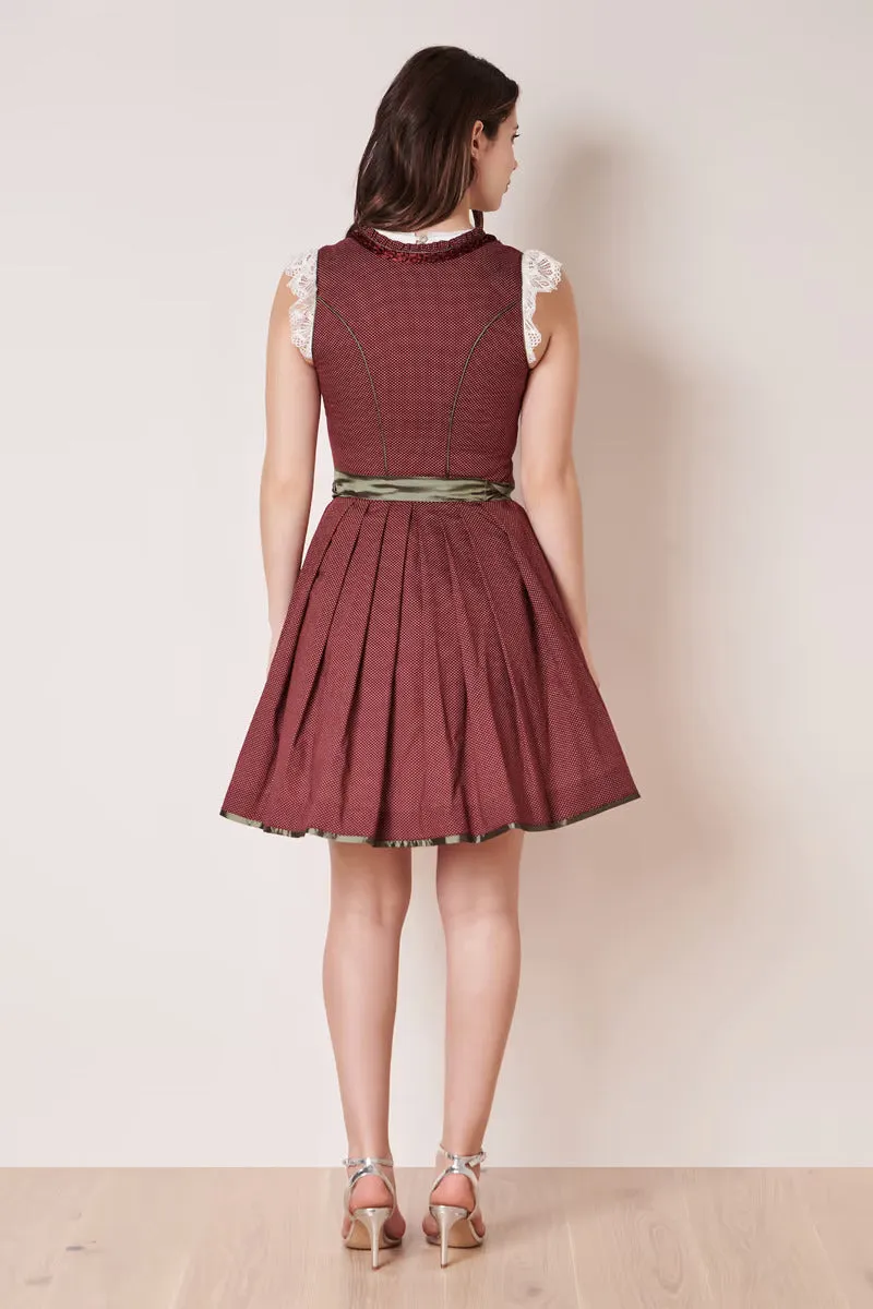 Kruger Mini Dirndl 2pcs. 50cm "Doris" red
