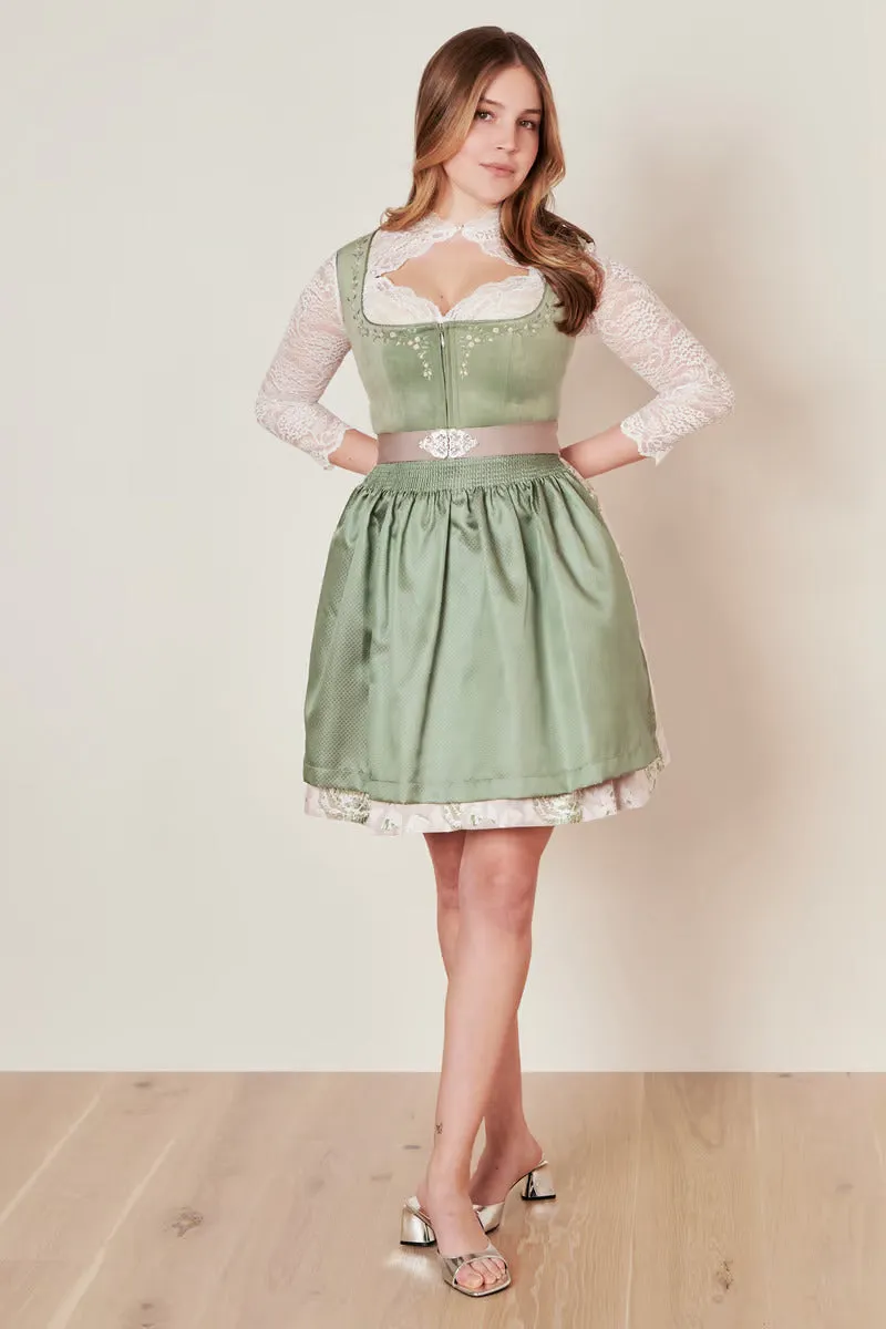 Kruger Mini Dirndl 2pcs. 50cm "Neelia" green (44)