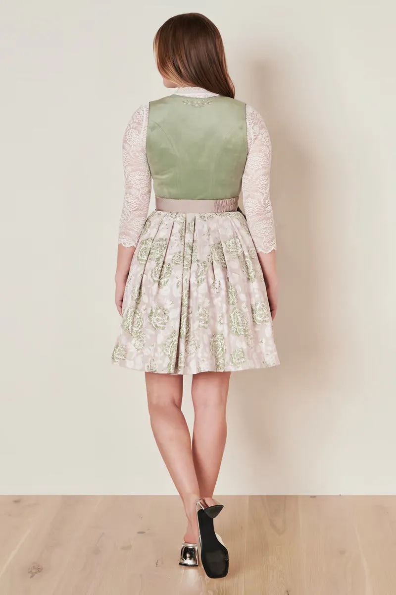 Kruger Mini Dirndl 2pcs. 50cm "Neelia" green (44)