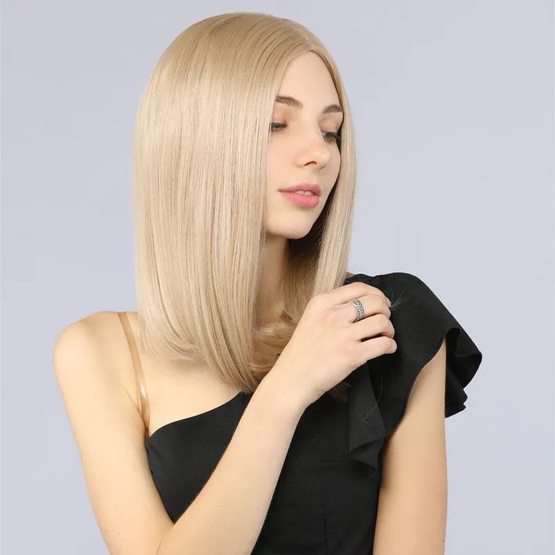 Lace Front Wigs Bob Straight Synthetic Lace Wig 13*6 Inches Blonde Color 103#