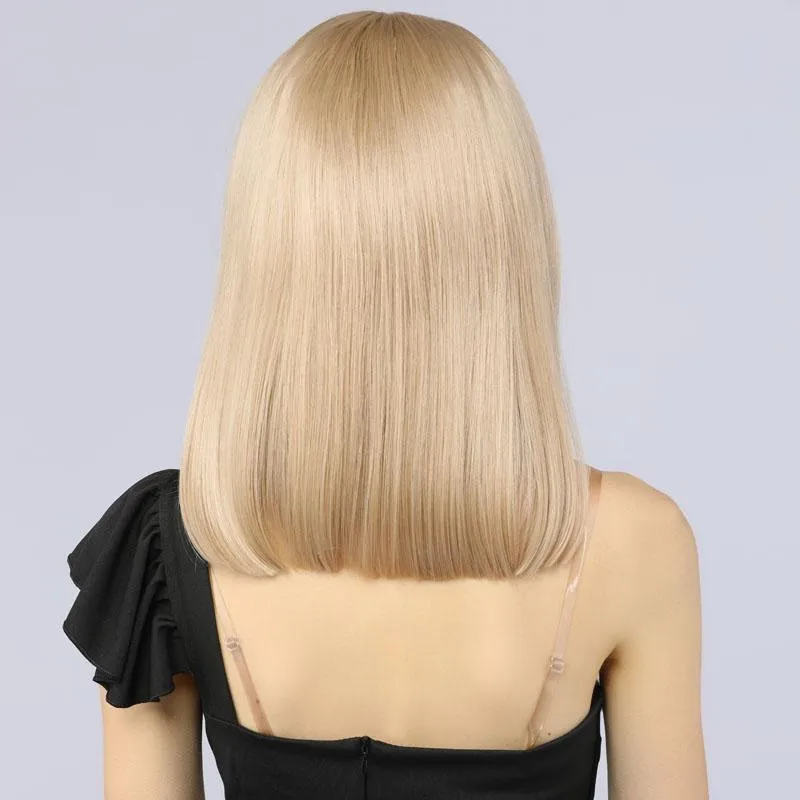Lace Front Wigs Bob Straight Synthetic Lace Wig 13*6 Inches Blonde Color 103#