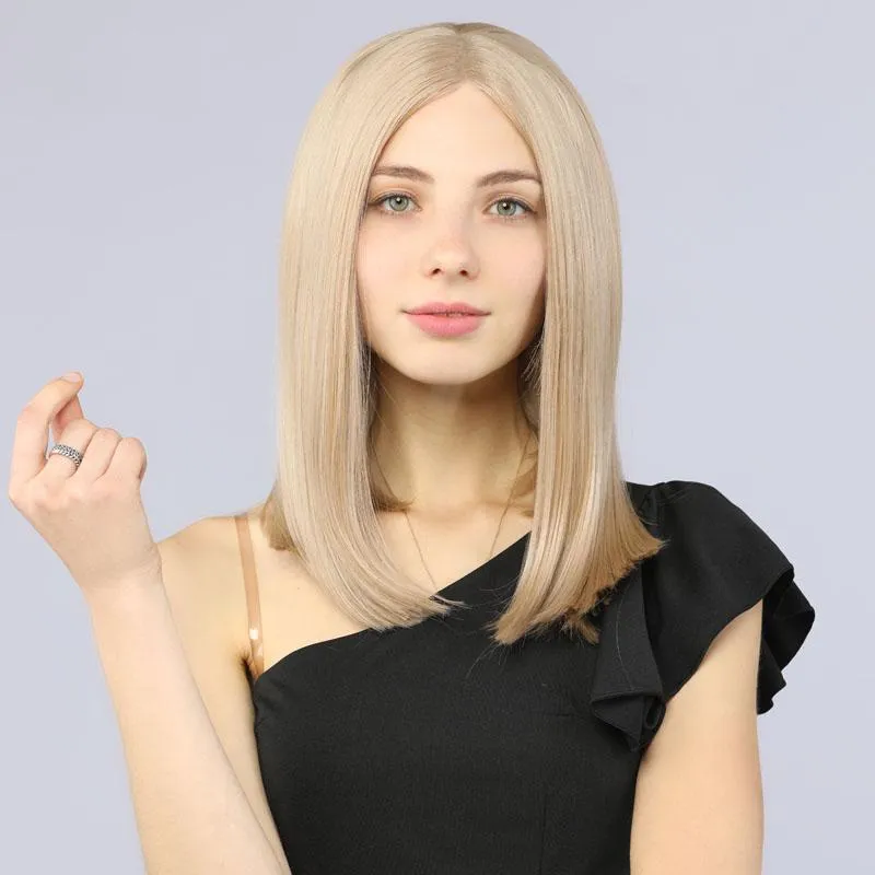 Lace Front Wigs Bob Straight Synthetic Lace Wig 13*6 Inches Blonde Color 103#
