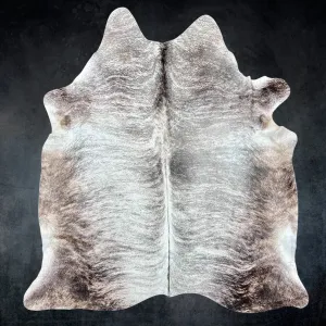 Large Light Brindle Cowhide Rug Size 6.4 x 6.9 ft---5046