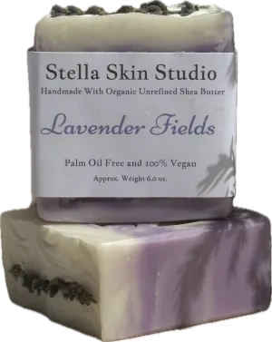 Lavender Fields Soap Bar Made With Organic & Natural Ingredients Oversized 6 oz. Bar