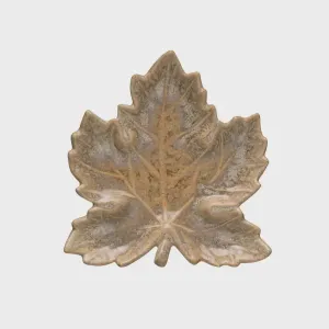 LEAF DISH WITH GLAZE